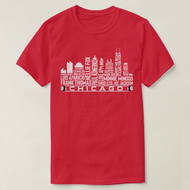 Chicago Baseball Team All Time Legends Chicago Cit T-Shirt (Design Front)