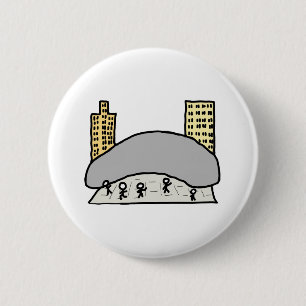 Chicago Bean 6 Cm Round Badge