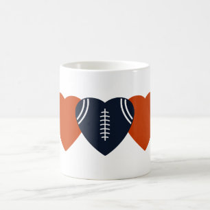 Chicago Bears Football Heart Design Coffee Mug
