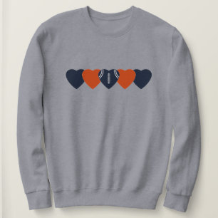 Chicago Bears Heart Football Dark Sweatshirt