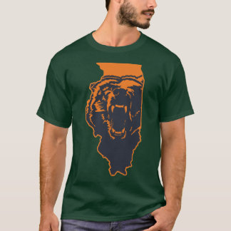 Chicago Bears Illinois NFL State Outline 1 T-Shirt