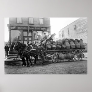 CHICAGO BEER DELIVERY c. 1895 Poster