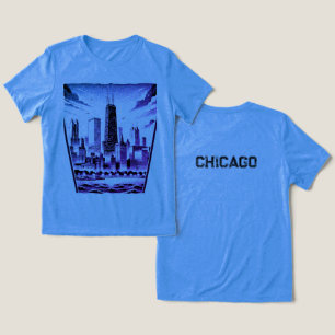 CHICAGO Black Graphic T-Shirt Tri-Blend Shirt