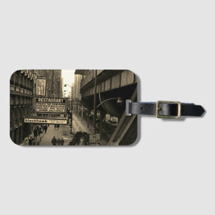 Chicago Blackhawk restaurant 1960's Photo Original Luggage Tag