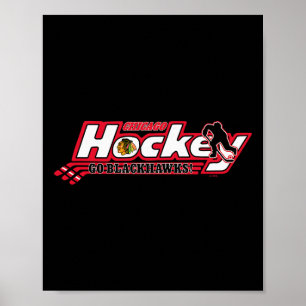 Chicago Blackhawks Hockey Black Officially License Poster