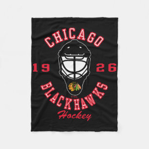 Chicago Blackhawks Hockey Mask Black Officially Li Fleece Blanket
