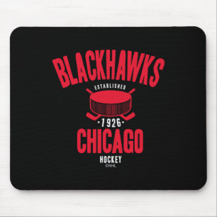 Chicago Blackhawks Hockey Puck Black Officially Li Mouse Mat