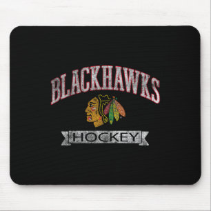 Chicago Blackhawks Vintage Hockey Black Officially Mouse Mat