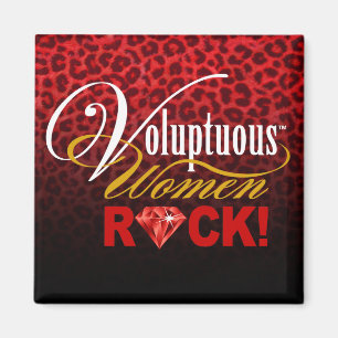 CHICAGO BLING - Leopard "Voluptuous Women Rock!" Magnet