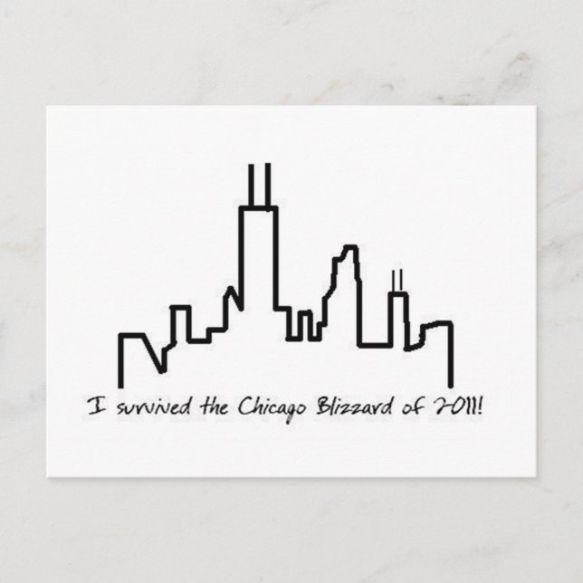 Chicago Blizzard Postcard (Front)