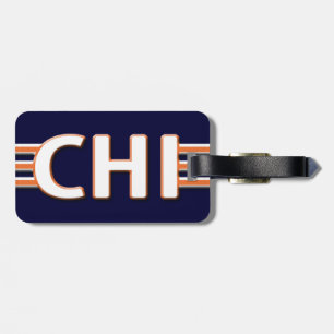 Chicago Blue and Orange Luggage Tag