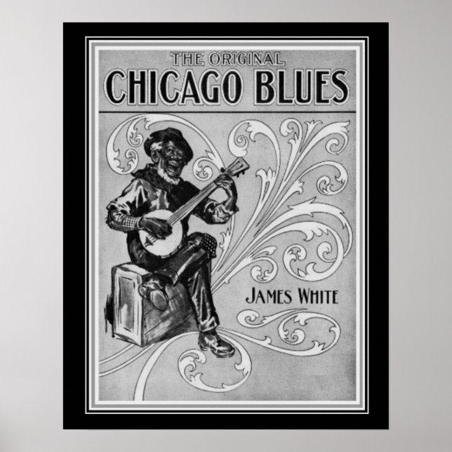 "Chicago Blues" 1915 Sheet Music Print 16x20 (Front)