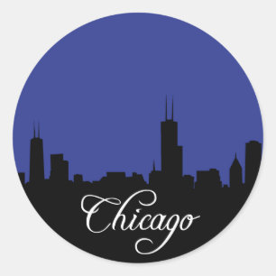 Chicago Blues Classic Round Sticker