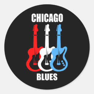 Chicago Blues Classic Round Sticker