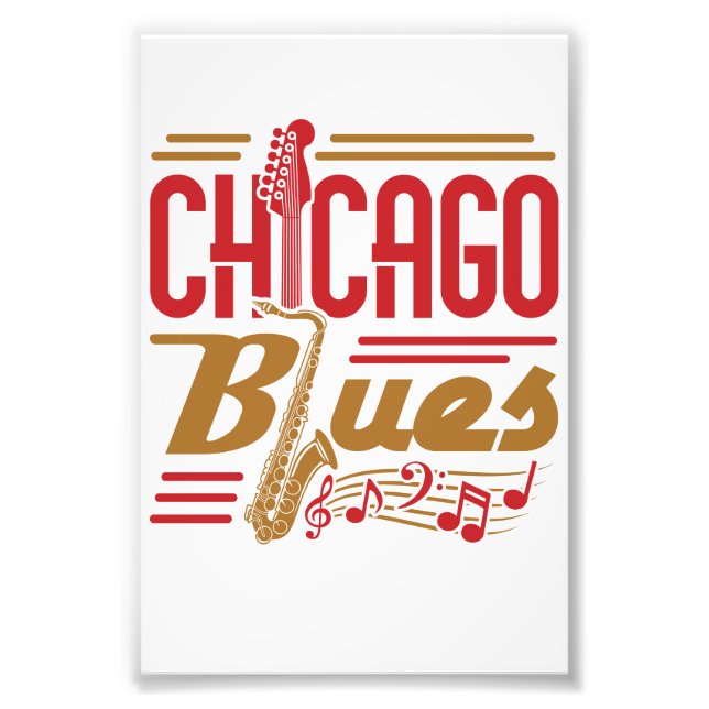 Chicago Blues Music Lover Photo Print (Front)