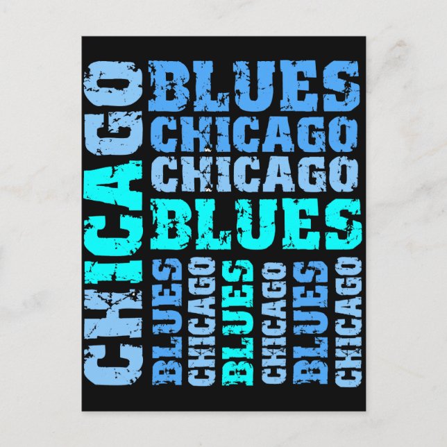 CHICAGO BLUES POSTCARD (Front)