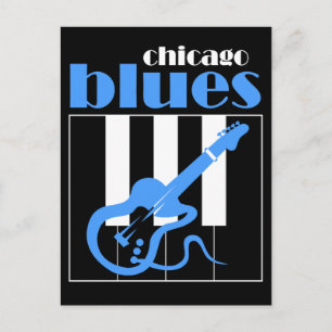 Chicago blues postcard