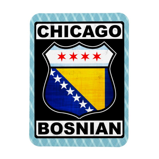 Chicago Bosnian American Magnet (Vertical)