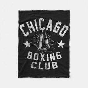 Chicago Boxing Club - Vintage Chi-town Retro Boxer Fleece Blanket