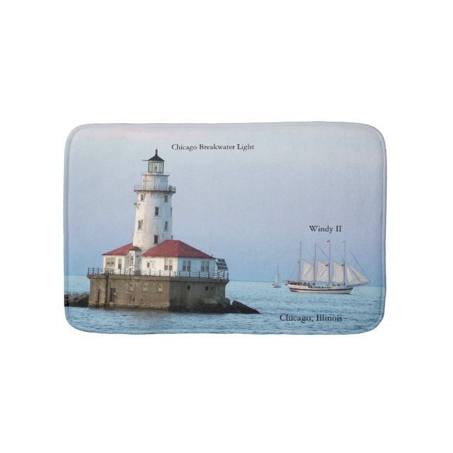Chicago Breakwater Light & Windy II bathmat (Front)