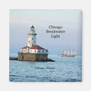 Chicago Breakwater Light & Windy II  magnet