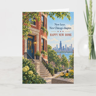 Chicago Brick Home Skyline New Keys New Chapter Card
