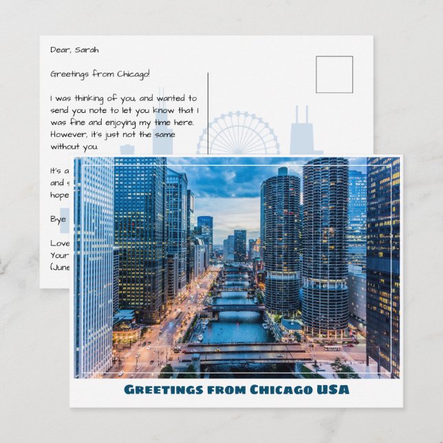 Chicago Bridges Postcard (Front/Back)