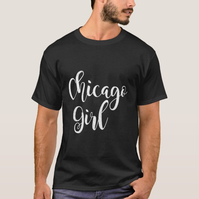 Chicago Brush Lettering Chicago T-Shirt (Front)