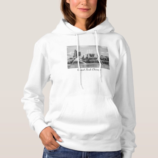 Chicago Buckingham Grayscale Hoodie (Front)