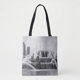 Chicago Buckingham Grayscale Tote Bag