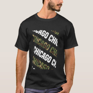 Chicago Camo Pattern Green Camouflage T-Shirt