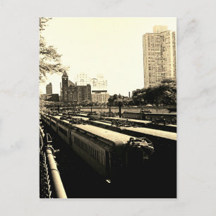 Chicago Central Railroad Station  ICRR 1969 Postcard