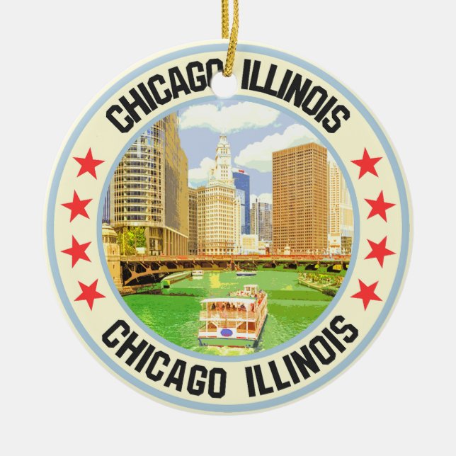 Chicago                                            ceramic tree decoration (Front)