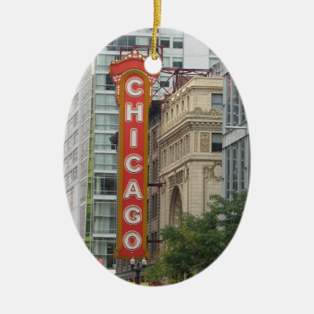 Chicago Ceramic Tree Decoration (Front)