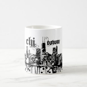 Chicago "chi-town" put on for your city coffee mug