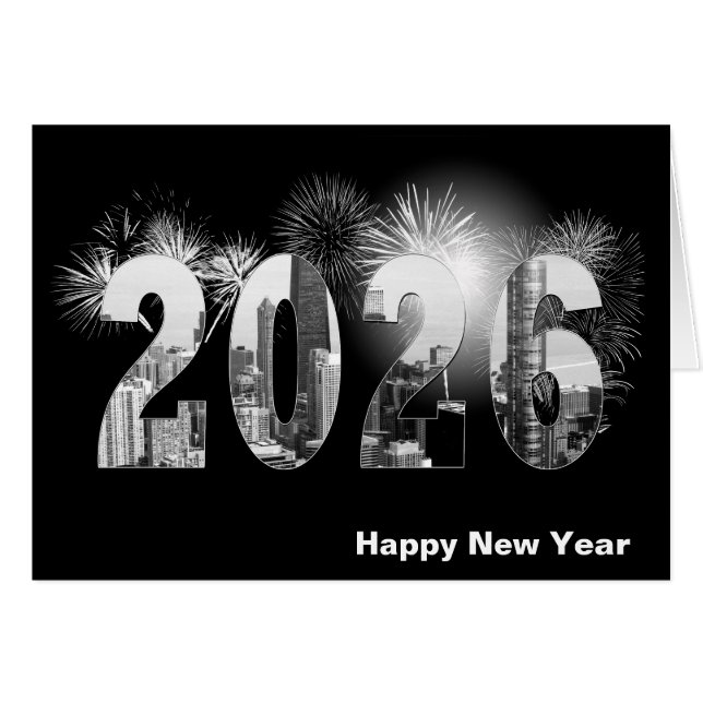 Chicago City 2026 New Year Fireworks (Front Horizontal)