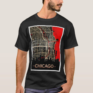 Chicago City Edition Map T-Shirt