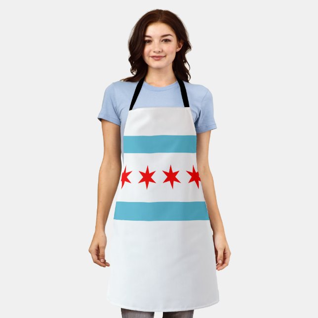 Chicago City flag Apron (Worn)