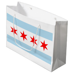 Chicago city flag large gift bag