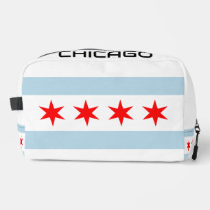 Chicago city flag personalized toiletry travel bag