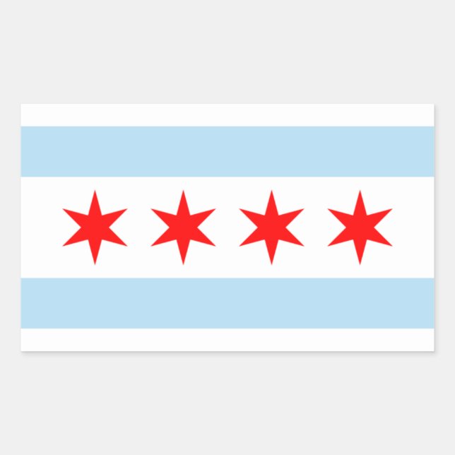Chicago City Flag Rectangle Sticker (Front)
