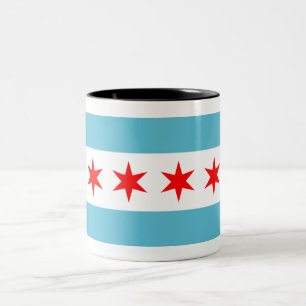 Chicago city flag Two-Tone coffee mug