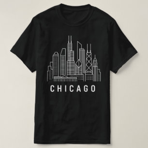 Chicago City Illinois Skyline Chicago Flag Gift T-Shirt