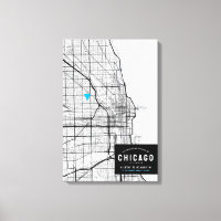 Chicago City Map + Mark Your Location