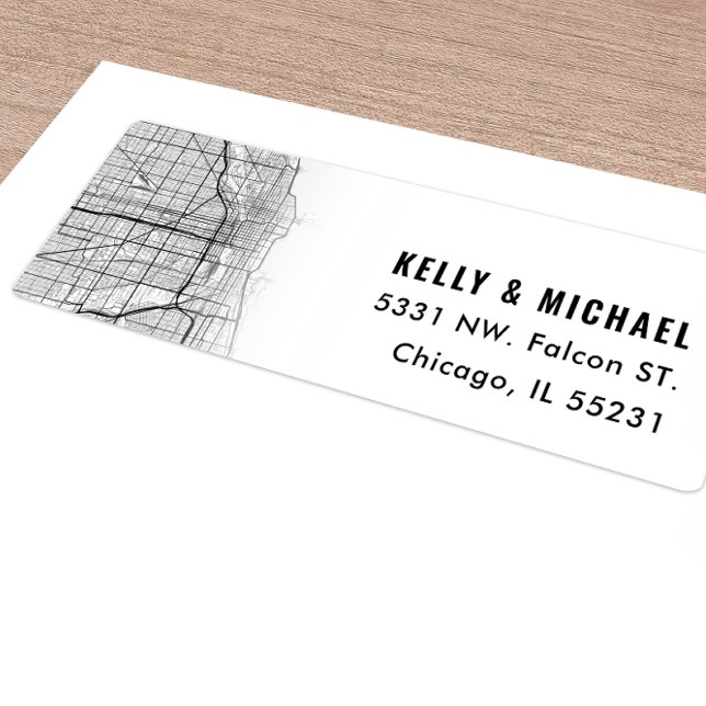 Chicago City Map Themed | Return Label (Creator Uploaded)