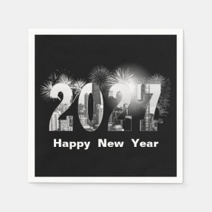 Chicago City New Year 2027 Napkin