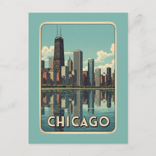 chicago city postcard (Front)