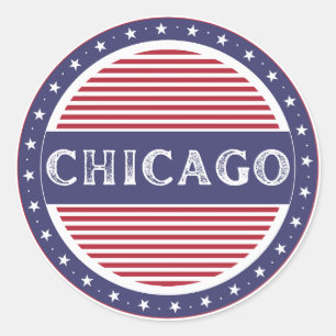 Chicago City Pride Emblem – American Identity Classic Round Sticker