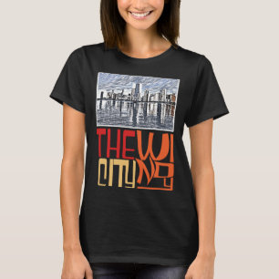 Chicago City Skyline Chicago Skyline Silhouette T-Shirt
