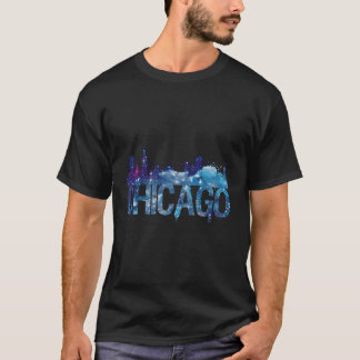 Chicago City Skyline Il Pride Vintage Vacation Sou T-Shirt